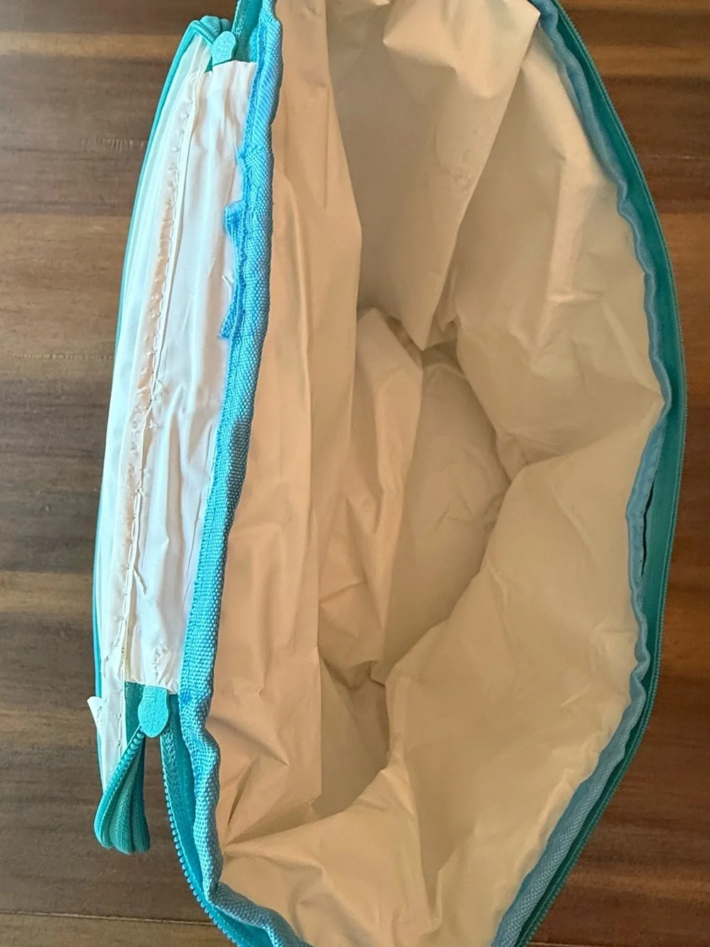 Cooler Backpack with Blue & Green Stripes with teal accents